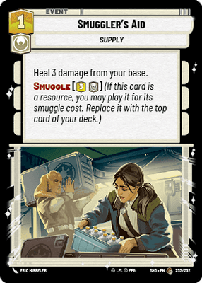 Smuggler's Aid (SHD) Common Star Wars Unlimited Fantasy Flight Games Standard Non-Foil 