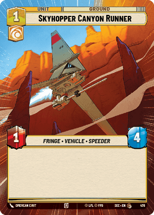 Skyhopper Canyon Runner (SEC) Common Fantasy Flight Games Hyperspace Non-Foil