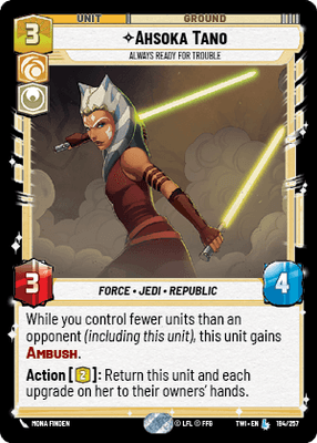 Ahsoka Tano - Always ready for trouble (TWI) Legendary Star Wars Unlimited Fantasy Flight Games Standard Non-Foil 