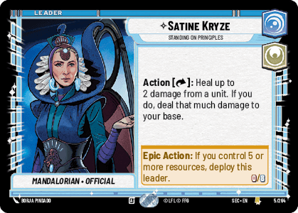 Satine Kryze - Standing on Principles (SEC) Rare Fantasy Flight Games
