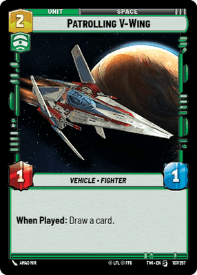 Patrolling V-Wing (TWI) Starter Star Wars Unlimited Fantasy Flight Games Standard Non-Foil 