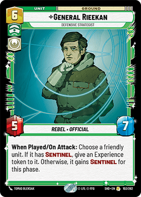 General Rieekan - Defensive Strategist (SHD) Rare Star Wars Unlimited Fantasy Flight Games Standard Non-Foil 