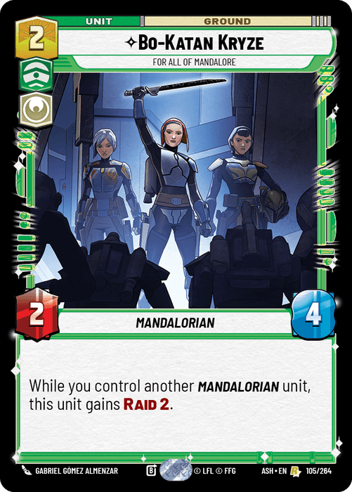 Bo-Katan Kryze - For All of Mandalore (ASH) Rare Star Wars Unlimited Fantasy Flight Games Standard Non-Foil