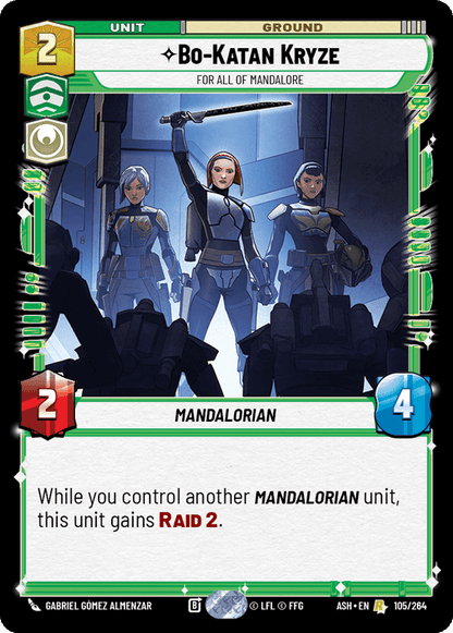 Bo-Katan Kryze - For All of Mandalore (ASH) Rare Star Wars Unlimited Fantasy Flight Games Standard Non-Foil