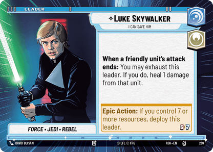 Luke Skywalker - I Can Save Him (ASH) Starter Star Wars Unlimited Fantasy Flight Games Hyperspace Non-Foil
