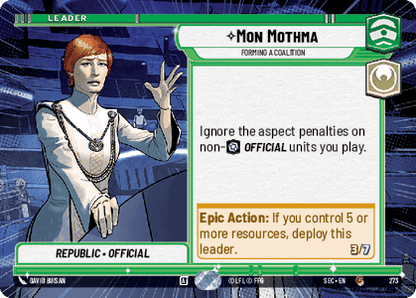 Mon Mothma - Forming a Coalition (SEC) Common Fantasy Flight Games Hyperspace Non-Foil