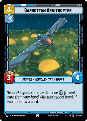 Bardottan Ornithopter (SEC) Common Fantasy Flight Games Standard Non-Foil