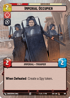 Imperial Occupier (SEC) Common Fantasy Flight Games Hyperspace Non-Foil