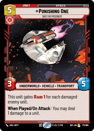 Punishing One - Takes No Prisoners (SEC) Rare Fantasy Flight Games Standard Non-Foil