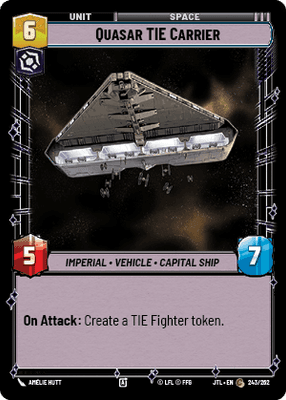 Quasar TIE Carrier (JTL) Common Fantasy Flight Games Standard Non-Foil