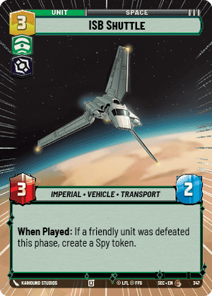 ISB Shuttle (SEC) Common Fantasy Flight Games