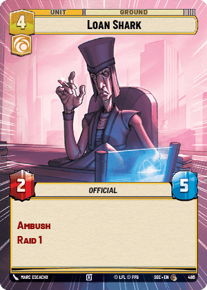 Loan Shark (SEC) Common Fantasy Flight Games Hyperspace Non-Foil