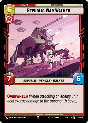 Republic War Walker (SEC) Common Fantasy Flight Games