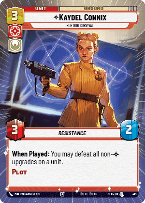 Kaydel Connix - For Our Survival (SEC) Uncommon Fantasy Flight Games Hyperspace Non-Foil