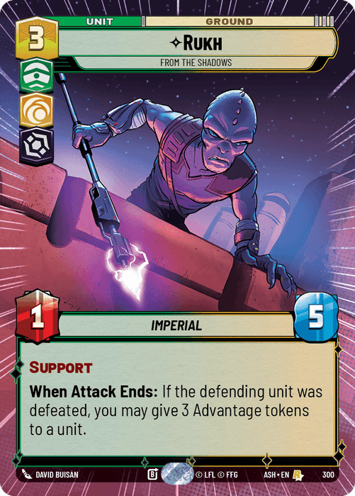 Rukh - From the Shadows (ASH) Rare Star Wars Unlimited Fantasy Flight Games Hyperspace Non-Foil