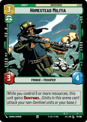 Homestead Militia (JTL) Common Fantasy Flight Games Standard Non-Foil