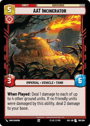 AAT Incinerator (SEC) Uncommon Fantasy Flight Games Standard Non-Foil