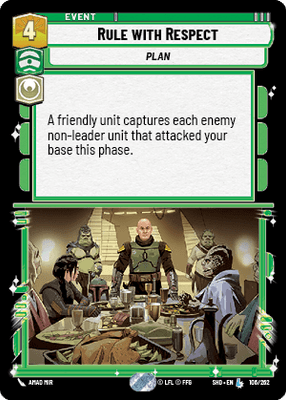 Rule with Respect (SHD) Legendary Star Wars Unlimited Fantasy Flight Games Standard Non-Foil 