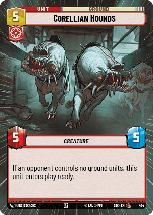 Corellian Hounds (SEC) Common Fantasy Flight Games Hyperspace Non-Foil