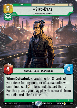 Sifo-Dyas - Commissioning An Army (LOF) Rare Fantasy Flight Games Hyperspace Non-Foil
