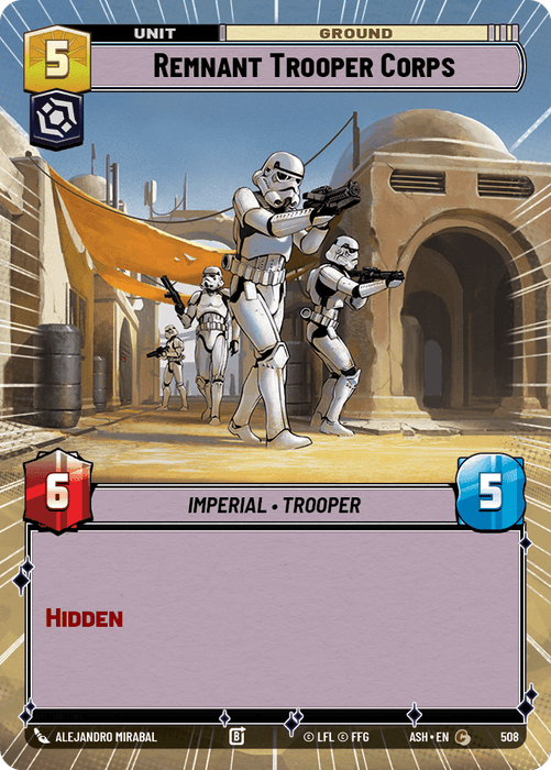 Remnant Trooper Corps (ASH) Common Star Wars Unlimited Fantasy Flight Games Hyperspace Non-Foil