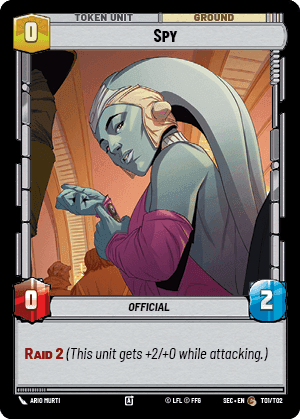 Spy (SEC) Common Fantasy Flight Games Standard Non-Foil