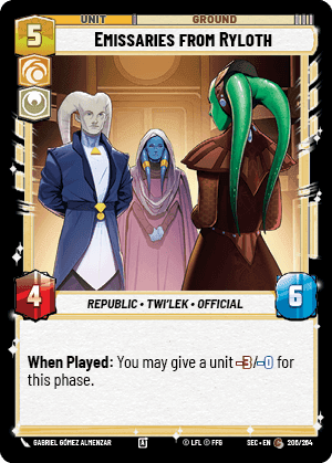 Emissaries from Ryloth (SEC) Common Fantasy Flight Games Standard Non-Foil