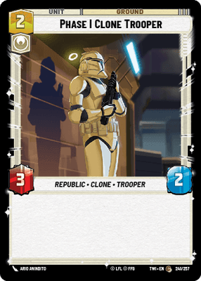 Phase I Clone Trooper (TWI) Common Star Wars Unlimited Fantasy Flight Games Standard Non-Foil 