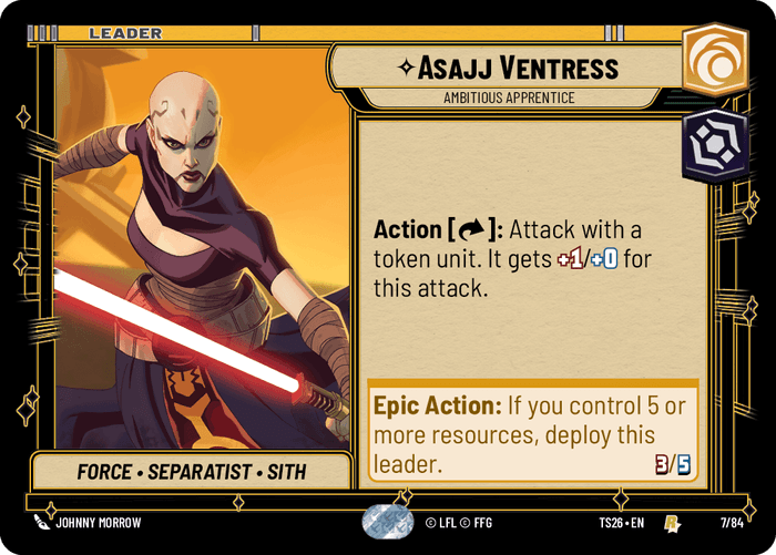 Asajj Ventress - Ambitious Apprentice (TS26) Rare Fantasy Flight Games Standard Non-Foil