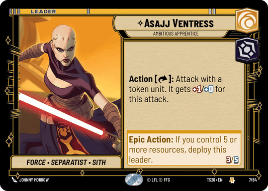 Asajj Ventress - Ambitious Apprentice (TS26) Rare Fantasy Flight Games Standard Non-Foil