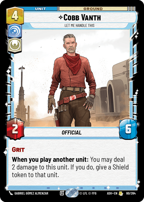 Cobb Vanth - Let Me Handle This (ASH) Rare Star Wars Unlimited Fantasy Flight Games Standard Non-Foil