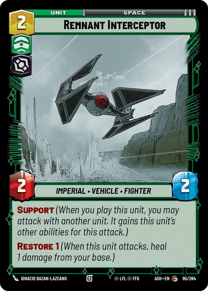Remnant Interceptor (ASH) Common Star Wars Unlimited Fantasy Flight Games Standard Non-Foil