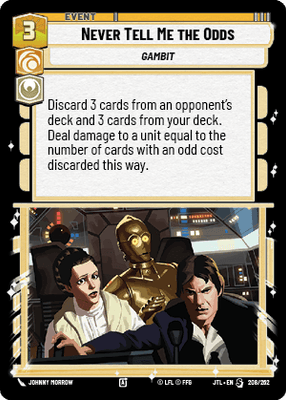 Never Tell Me the Odds (JTL) Starter Fantasy Flight Games Standard Non-Foil