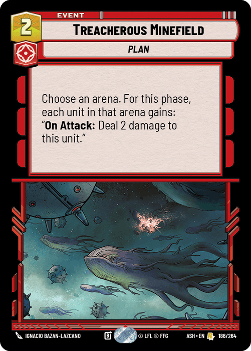 Treacherous Minefield (ASH) Rare Star Wars Unlimited Fantasy Flight Games Standard Non-Foil