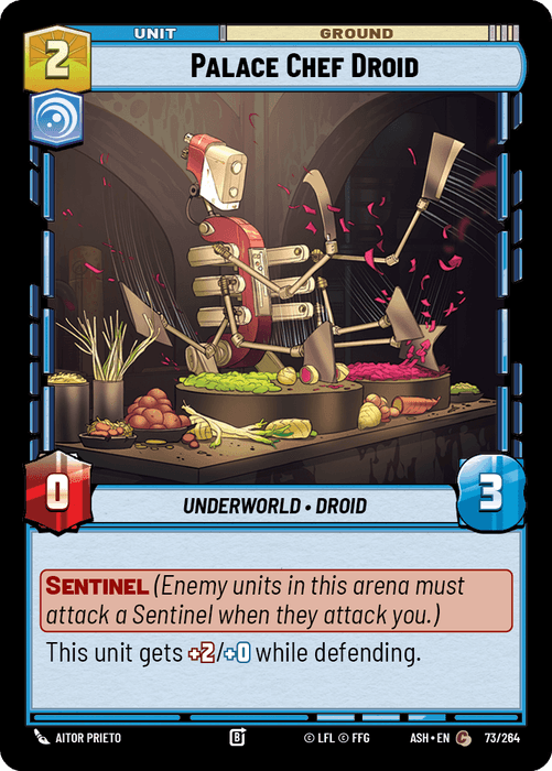 Palace Chef Droid (ASH) Common Star Wars Unlimited Fantasy Flight Games Standard Non-Foil