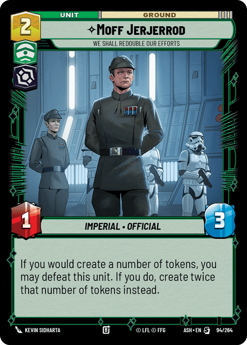 Moff Jerjerrod - We Shall Redouble Our Efforts (ASH) Starter Star Wars Unlimited Fantasy Flight Games Standard Non-Foil