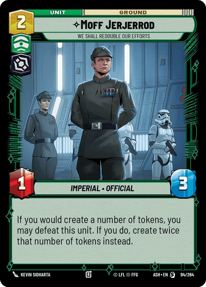 Moff Jerjerrod - We Shall Redouble Our Efforts (ASH) Starter Star Wars Unlimited Fantasy Flight Games Standard Non-Foil