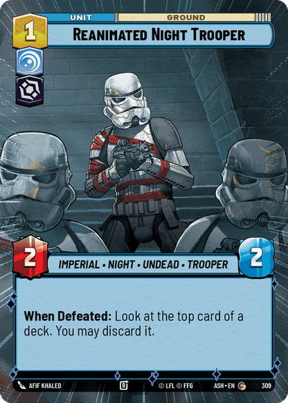 Reanimated Night Trooper (ASH) Common Star Wars Unlimited Fantasy Flight Games Hyperspace Non-Foil