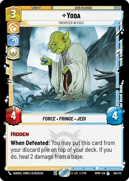 Yoda - Trickster in Exile (HMW) Legendary Star Wars Unlimited Fantasy Flight Games