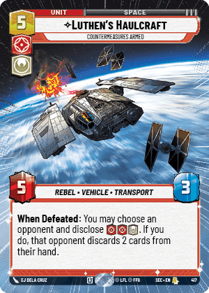 Luthen's Haulcraft - Countermeasures Armed (SEC) Rare Fantasy Flight Games