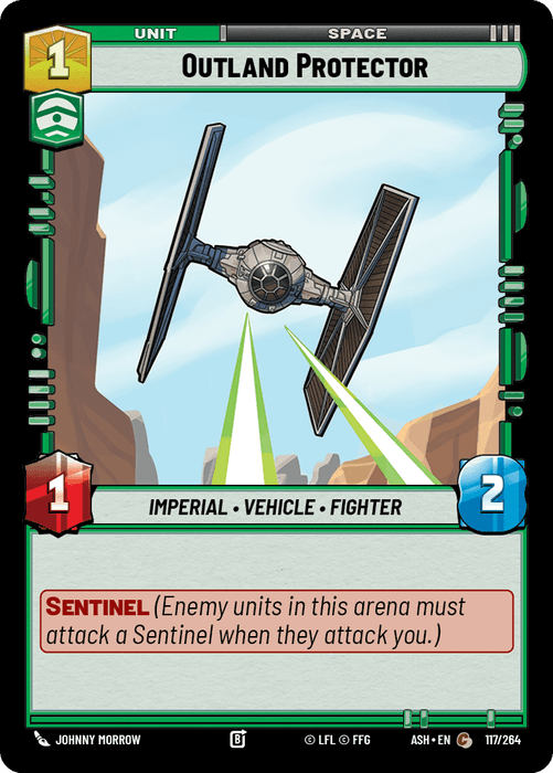 Outland Protector (ASH) Common Star Wars Unlimited Fantasy Flight Games Standard Non-Foil