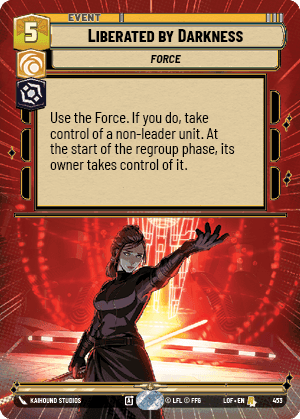 Liberated by Darkness (LOF) Rare Fantasy Flight Games Hyperspace Non-Foil