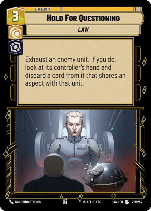 Hold For Questioning (LAW) Uncommon Fantasy Flight Games Standard Non-Foil