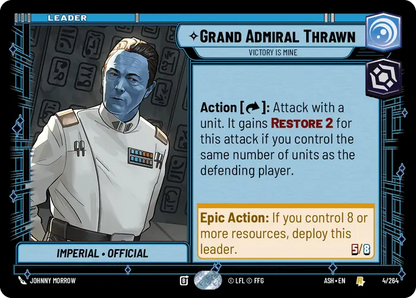 Grand Admiral Thrawn - Victory is Mine (ASH) Rare Star Wars Unlimited Fantasy Flight Games Standard Non-Foil