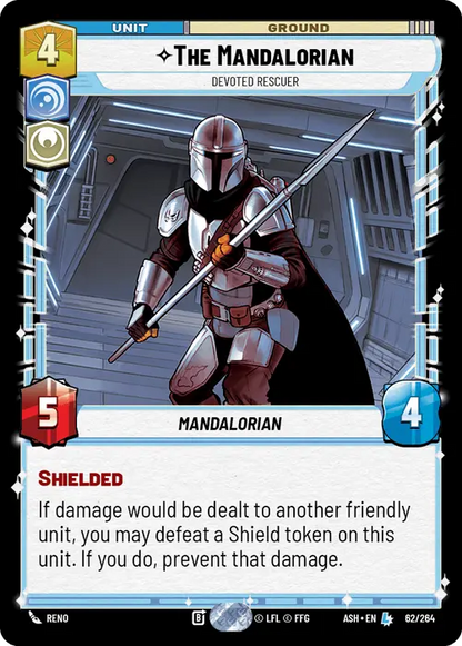 The Mandalorian - Devoted Rescuer (ASH) Legendary Star Wars Unlimited Fantasy Flight Games Standard Non-Foil