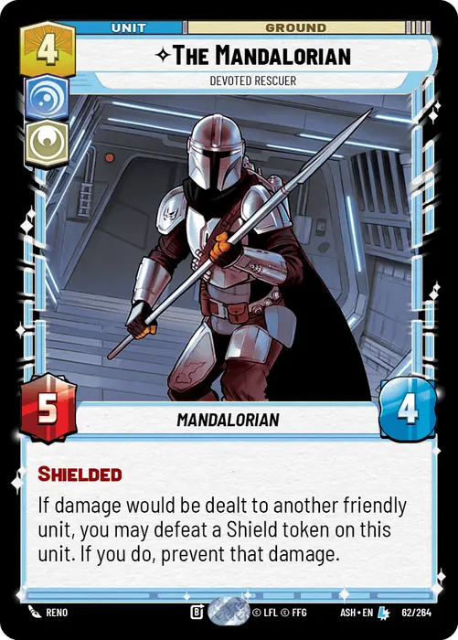 The Mandalorian - Devoted Rescuer (ASH) Legendary Star Wars Unlimited Fantasy Flight Games Standard Non-Foil