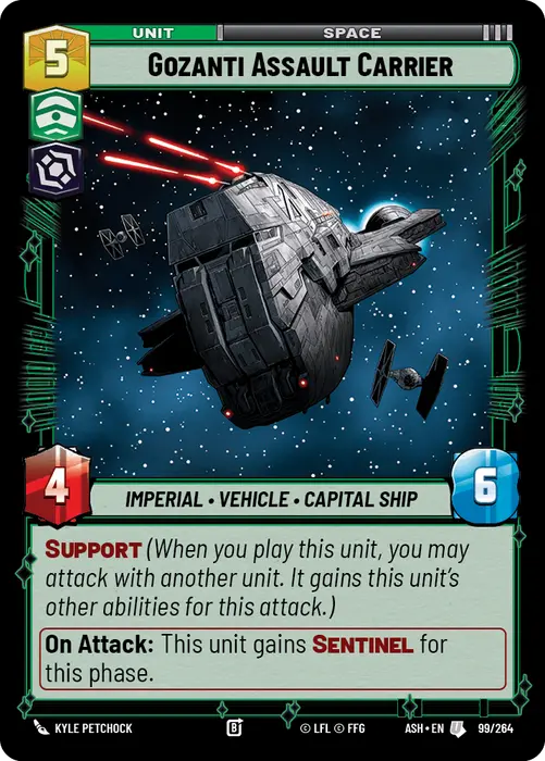 Gozanti Assault Carrier (ASH) Uncommon Star Wars Unlimited Fantasy Flight Games Standard Non-Foil