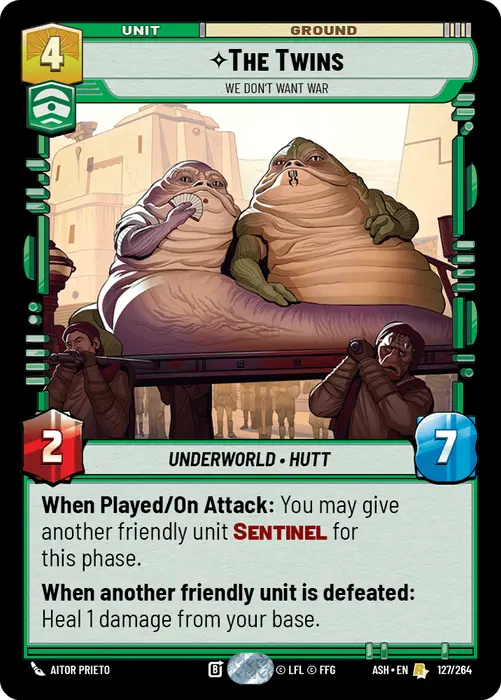 The Twins - We Don't Want War (ASH) Rare Star Wars Unlimited Fantasy Flight Games Standard Non-Foil