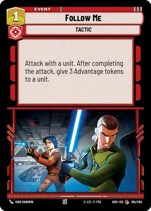 Follow Me (ASH) Common Star Wars Unlimited Fantasy Flight Games Standard Non-Foil