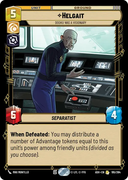 Helgait - Dooku Was a Visionary (ASH) Rare Star Wars Unlimited Fantasy Flight Games Standard Non-Foil